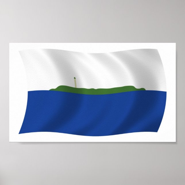 Impresión de Poster de bandera de la isla Navassa (Frente)