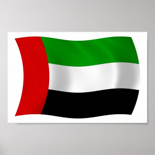 Impresión de Poster de bandera de los Emiratos Ára (Frente)
