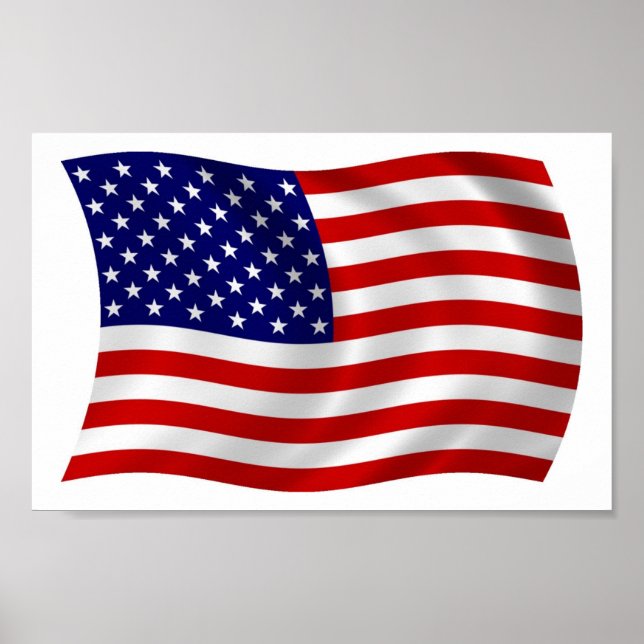Impresión de Poster de bandera de los Estados Unid (Frente)