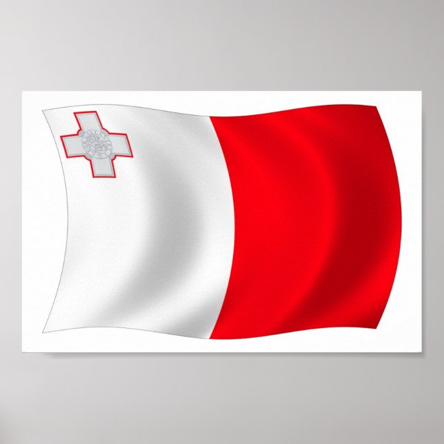 Impresión de Poster de bandera de Malta (Frente)