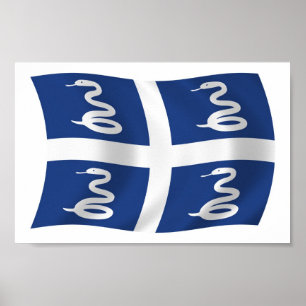 Impresión de Poster de bandera de Martinica