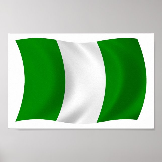 Impresión de Poster de bandera de Nigeria (Frente)