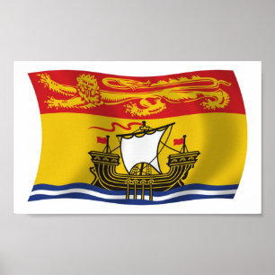 Impresión de Poster de bandera de Nueva Brunswick