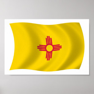 Impresión de Poster de bandera de Nuevo México
