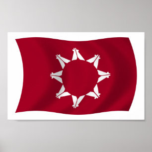 Impresión de Poster de bandera de Oglala Lakota