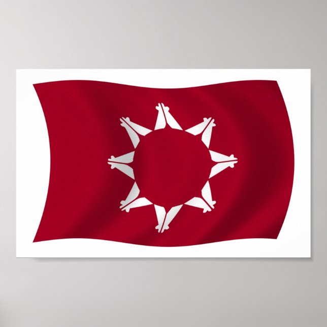 Impresión de Poster de bandera de Oglala Lakota (Frente)