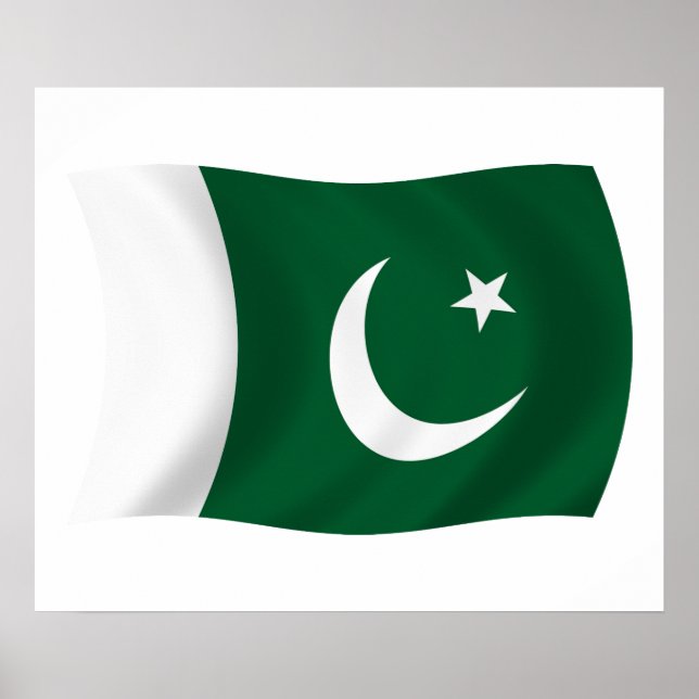 Impresión de Poster de bandera de Pakistán (Frente)