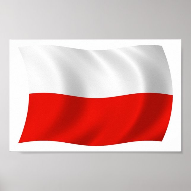 Impresión de Poster de bandera de Polonia (Frente)
