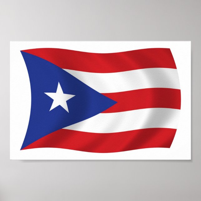 Impresión de Poster de bandera de Puerto Rico (Frente)
