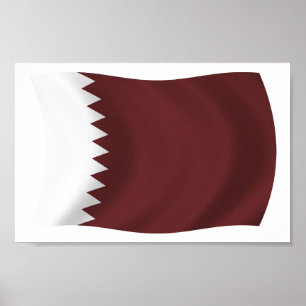 Impresión de Poster de bandera de Qatar