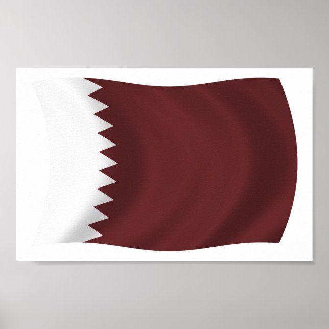 Impresión de Poster de bandera de Qatar (Frente)