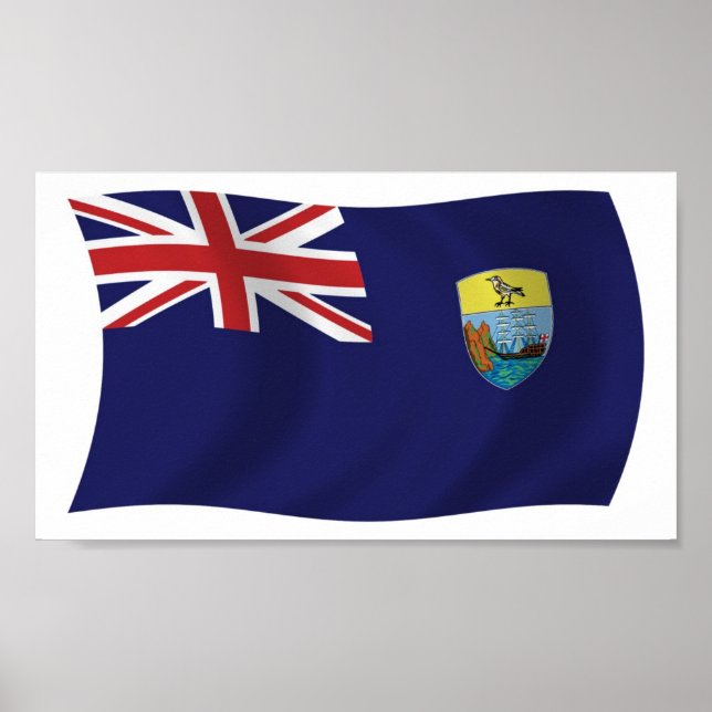 Impresión de Poster de bandera de Santa Elena (Frente)