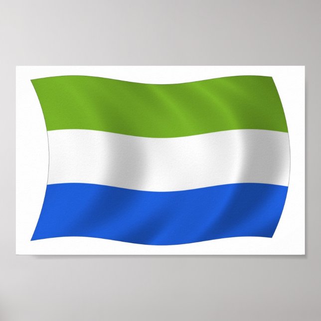Impresión de Poster de bandera de Sierra Leona (Frente)
