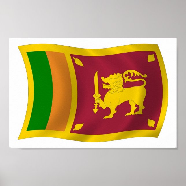 Impresión de Poster de bandera de Sri Lanka (Frente)