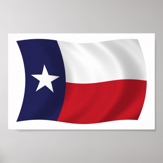 Impresión de Poster de bandera de Texas (Frente)