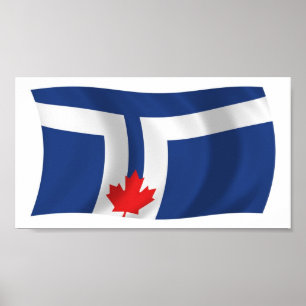 Impresión de Poster de bandera de Toronto