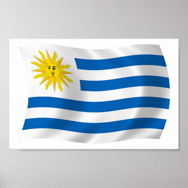 Impresión de Poster de bandera de Uruguay (Frente)