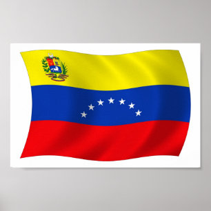 Impresión de Poster de bandera de Venezuela