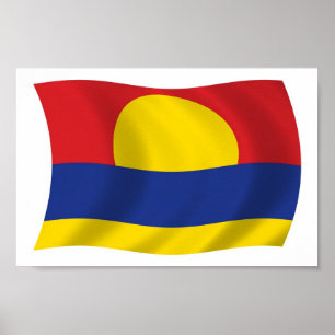 Impresión de Poster de bandera del atolón de Palmi