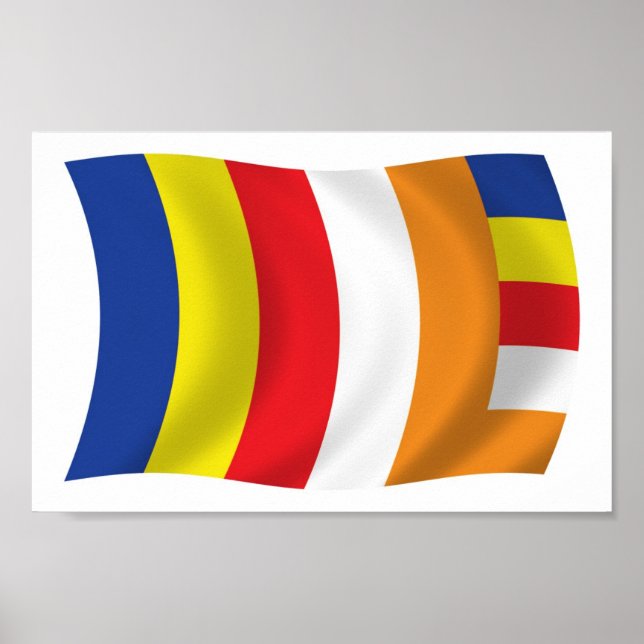 Impresión de Poster de bandera religiosa budista (Frente)