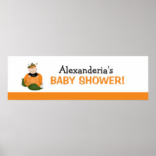 Impresión de Poster de banner de Lil Pumpkin Baby