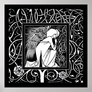 Impresión de Poster de Beardsley Nouveau Angel