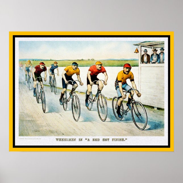 Impresión de Poster de bicicleta de época (Frente)