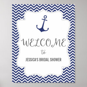 Impresión de Poster de bienvenida de anclaje náuti