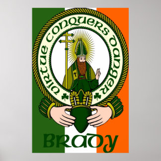 Impresión de Poster de Brady Clan Motto