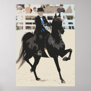 Impresión de Poster de Caballo con Saddlebred
