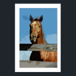 Impresión de Poster de caballos<br><div class="desc">Retrato de caballo - Cara de caballo / Cabeza - Mirada de caballo - Animal digital / Arte de caballo - Material acuático digital de caballos</div>