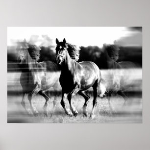 Impresión de Poster de caballos en funcionamiento 
