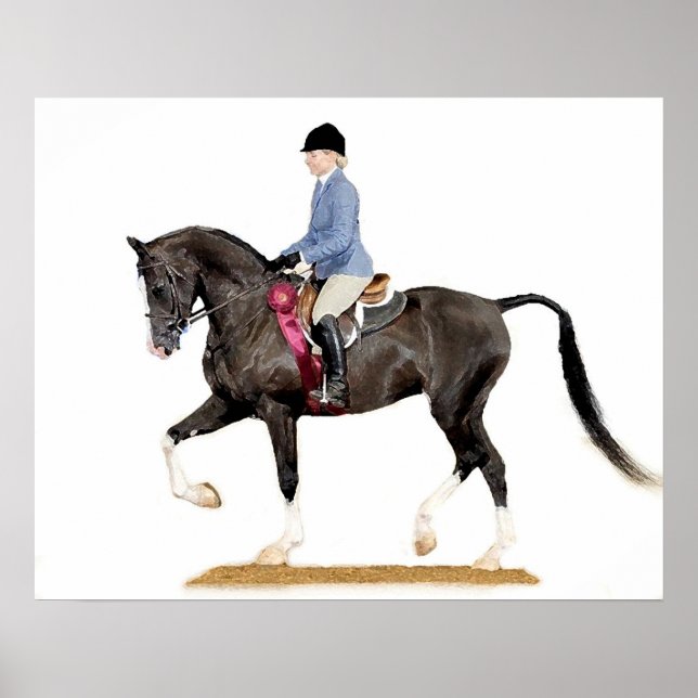 Impresión de Poster de caballos medio árabe con pl (Frente)
