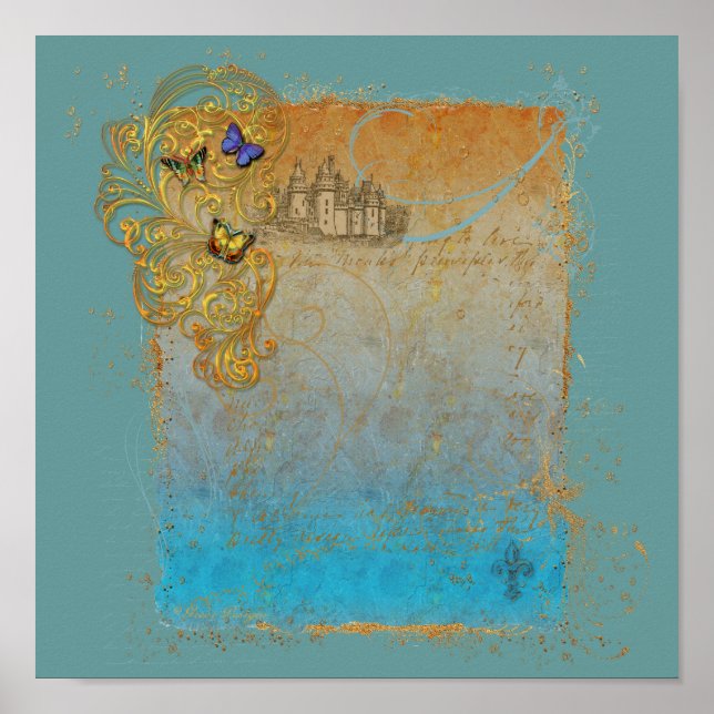 Impresión de Poster de castillo de hadas de hadas  (Frente)