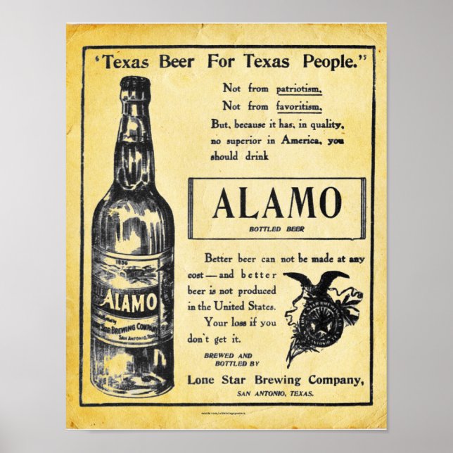 Impresión de Poster de cerveza de álamo vintage (Frente)