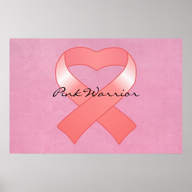 Impresión de Poster de corazón de cinta rosa (Frente)