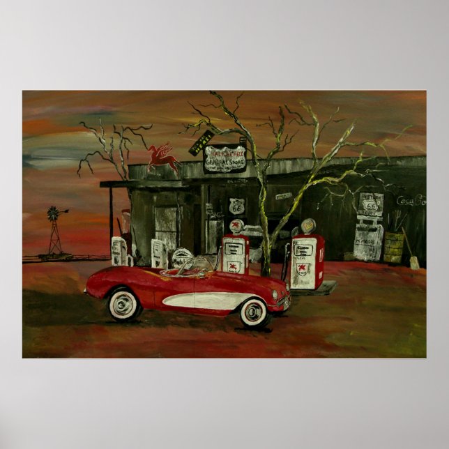 Impresión de Poster de Corvette Stingray Convertib (Frente)