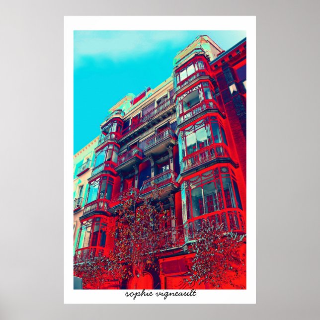 impresión de poster de edificio de arquitectura ps (Frente)