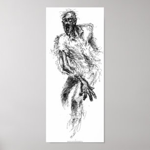 Impresión de Poster de esbozo Zombie