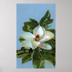 Impresión de Poster de flor Magnolia Blossom