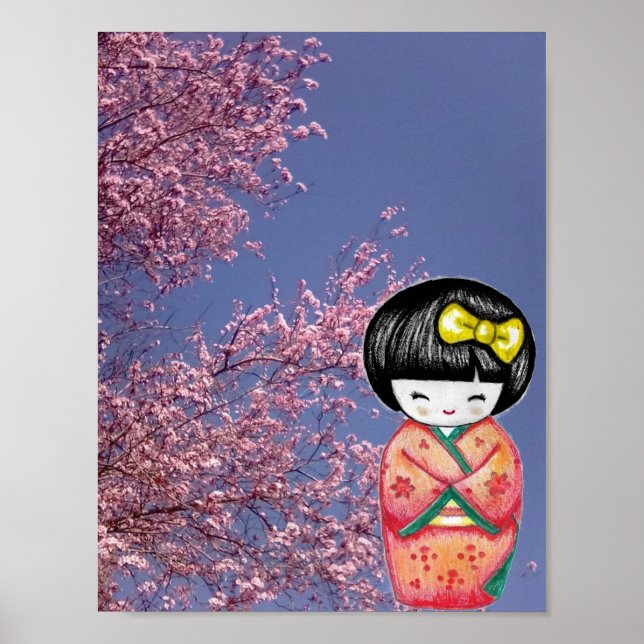 Impresión de Poster de flores de cerezo Sakura de  (Frente)