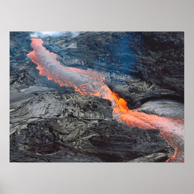 Impresión de Poster de flujo de lava de Kilauea (Frente)