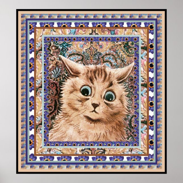 Impresión de Poster de gatos de papel tapiz de Lou (Frente)