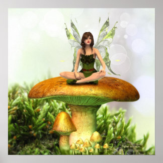Impresión de Poster de hadas de toadstool