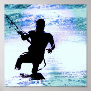Impresión de Poster de Kiteboarding