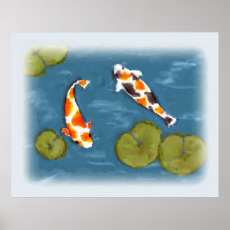 Impresión de Poster de Koi Pond