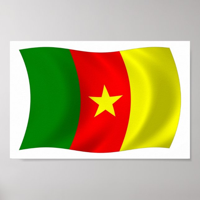 Impresión de Póster de la Bandera de Camerún (Frente)