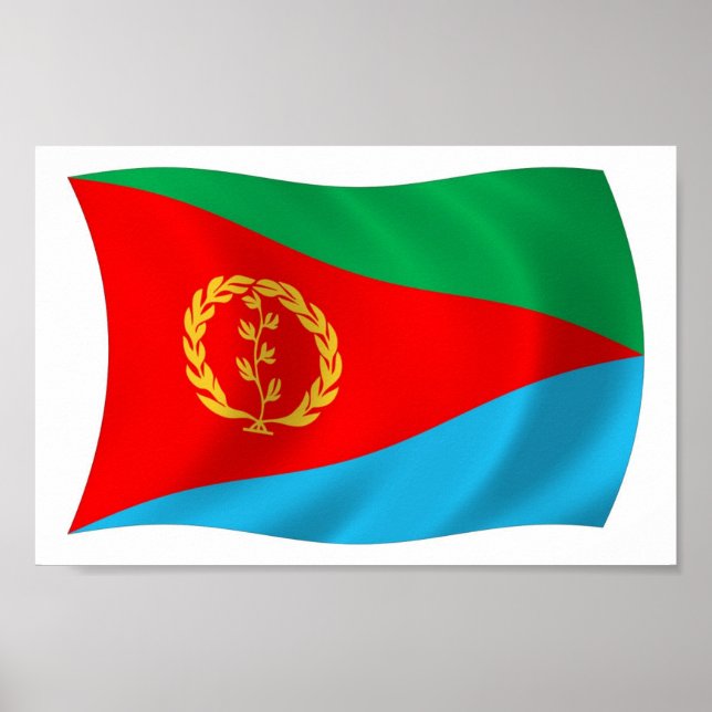 Impresión de póster de la bandera de Eritrea (Frente)