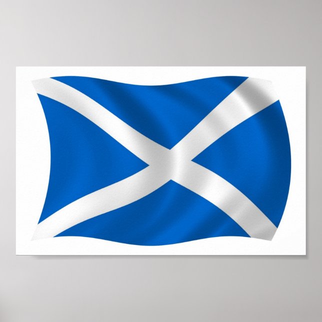 Impresión de póster de la bandera de Escocia (Frente)