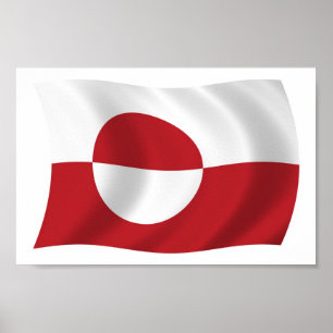 Impresión de póster de la bandera de Groenlandia